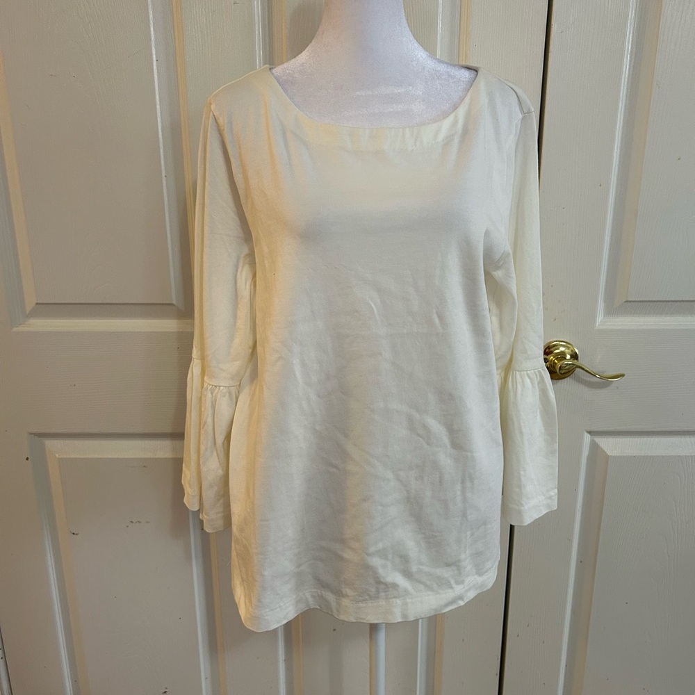 NWT J. Crew cream tee, Large